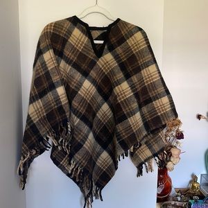 COPY - Vintage Wool Plaid Shawl